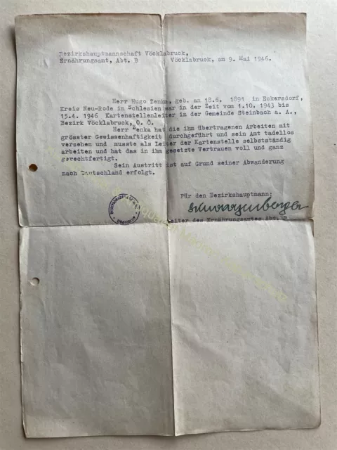 Brief 1946 Vöcklabruck Oberösterreich