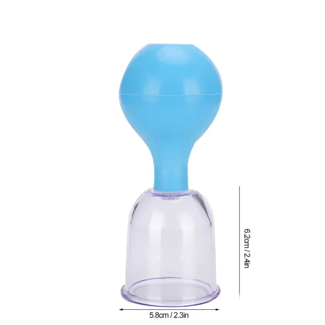 PC Rubber Ball Cupping Body Massage Vacuum Therapy Cupping Blue(1 ) SD3