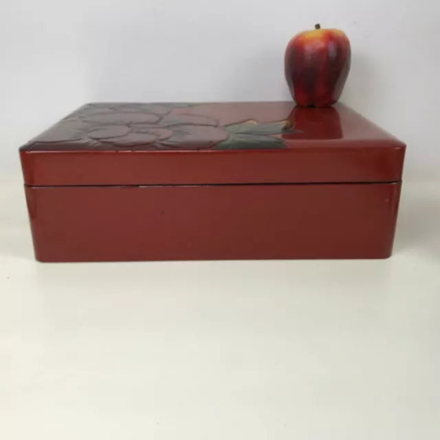 Large Japanese Lacquer Wooden Ware box 2