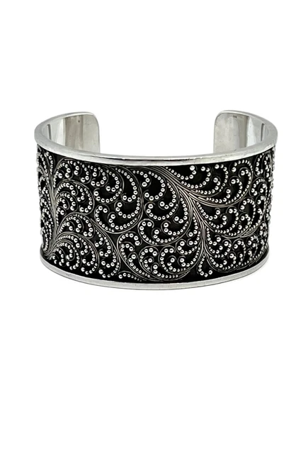 Lois Hill Heavy Granulated Sterling Silver Wide Cuff Bracelet 7.5" 100 Grams! Lois Hill Heavy Granulated Sterling Silver Wide Cuff Bracelet 7.5" 100 Grams!