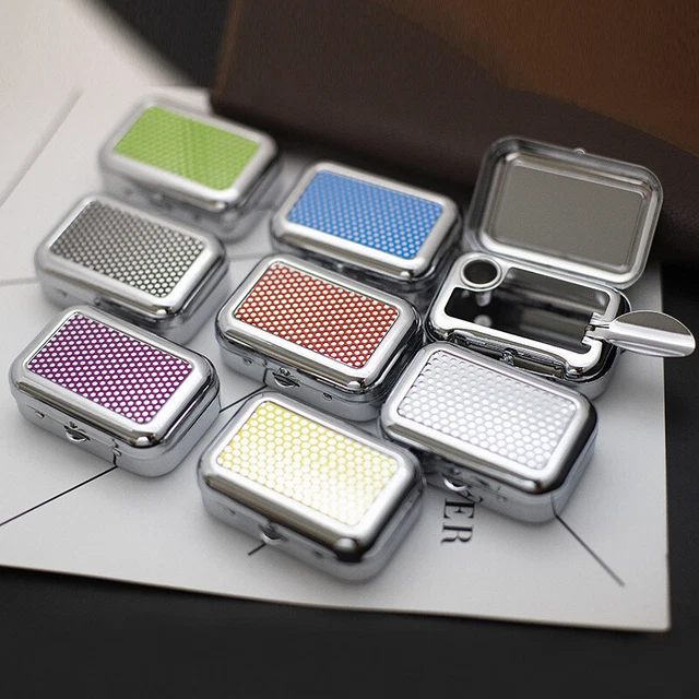 Cenerenere con coperchio bloccabile portatile in metallo posacenere per desktop esterno posacenere tascabile,