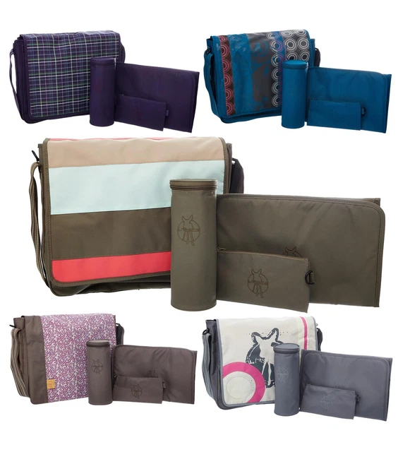 Casual Messenger Baby Changing Mat Bottle Warmer Nappy Bag Bottle