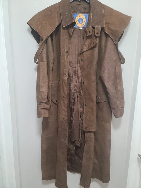 COWBOY Oilskin Duster Western Jacket  Size small