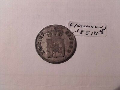 1 piece de monnaie 6 Kreuser 1851