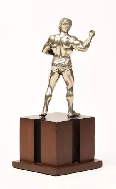 20th Century, Burmese Bronze Standing Bodybuilder 9