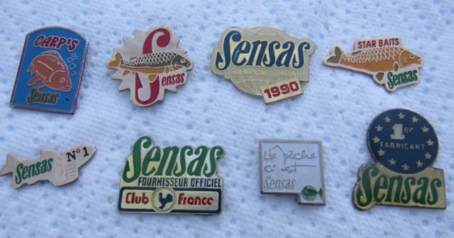 Lot De 8 Pin's Sensas Peche Poisson