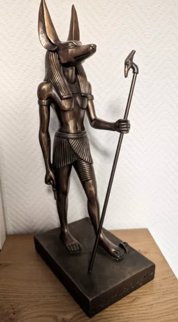 Anubis Schakal Figur - Veronese Deko Statue bronziert 40cm