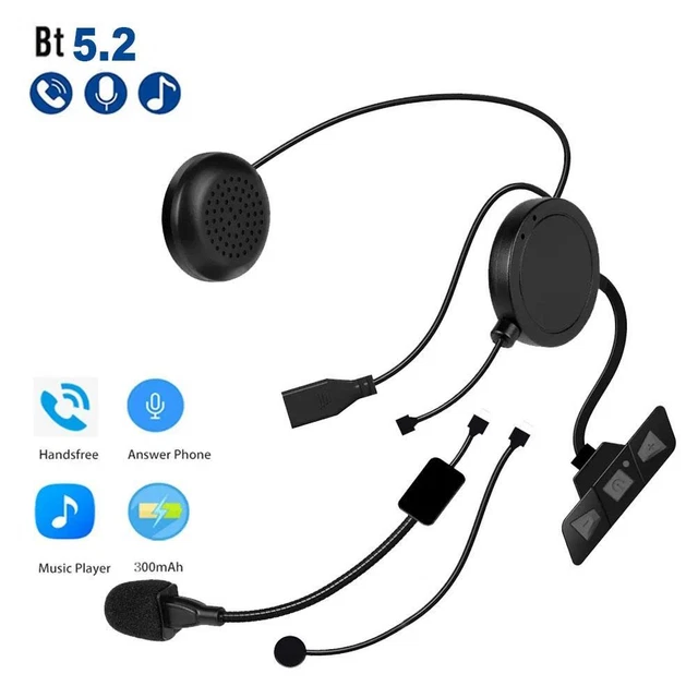 1X Wireless Bluetooth Motorcycle Helmets Headset Hands-Free Headphone P9J7