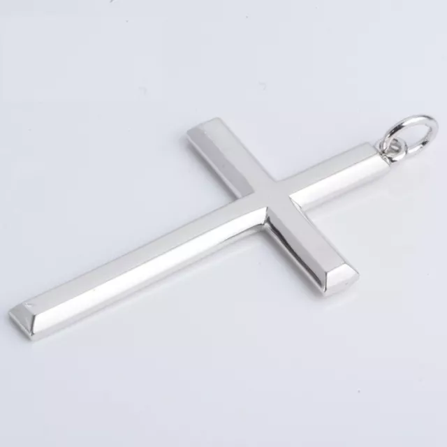 Heavy silver on sale cross pendant