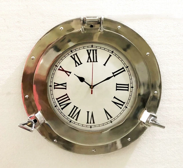 Horloge Marine Laiton – Style Antique, Mouvement Quartz (Reproduction, 2024)