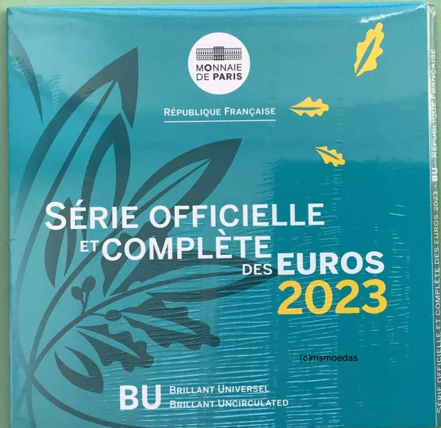 Frankreich Offizieller Kursmünzensatz 2023 KMS Euromünzen mit 1 Cent bis 2 Euro