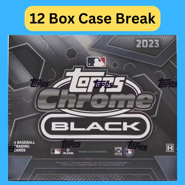 2023 TOPPS CHROME Black Baseball FULL CASE PYT 12 Box Break 114 119.