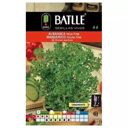 Semillas aromáticas de Battle - Albahaca hoja fina (3g)