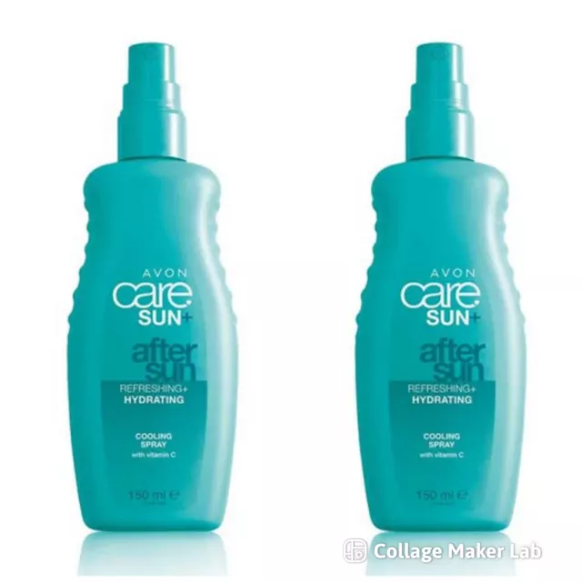 2 X Avon After Sun 🌞 Care Sun+ Cooling Spray with Vitamin C Hydrating 150ml