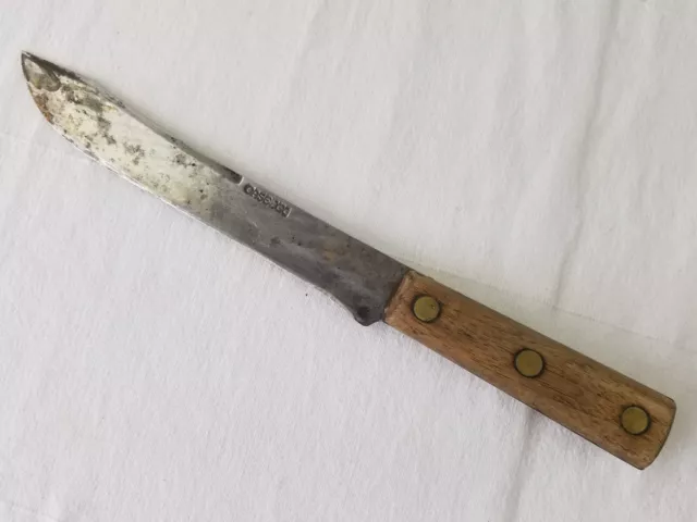 👀Vtg CaseXX kitchen Knife Carbon Steel Wood Handle Full Tang 7.5" blade