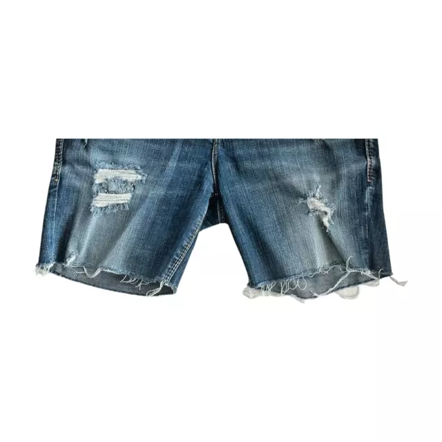 Silver Jeans Co Shorts Suki Bermuda Women’s Size W27/L11 Distressed Ripped 3