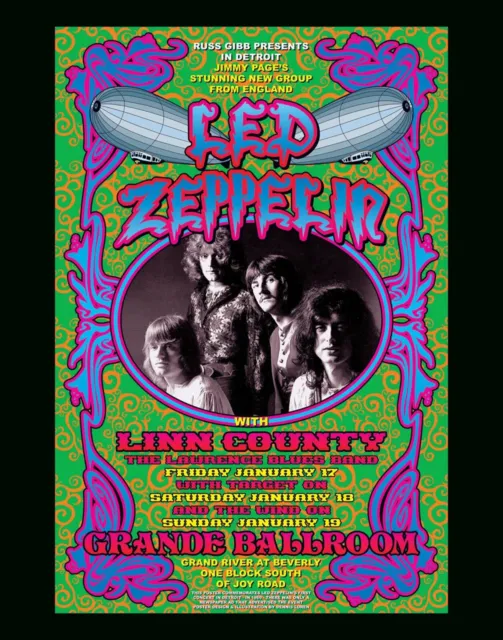 Led Zeppelin 2  13" X 19" Reproduction Concert Poster