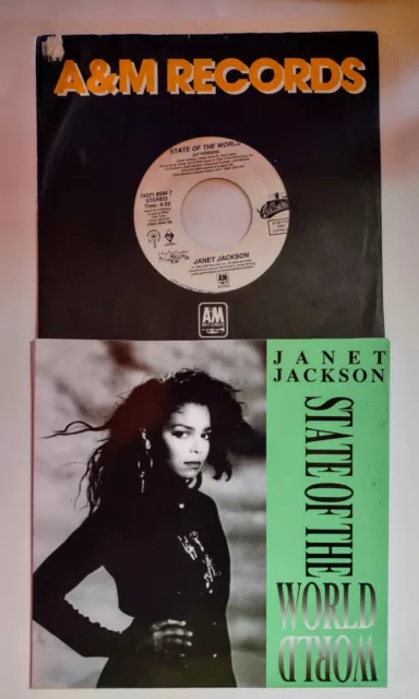 Janet Jackson State Of The World 7" Us Vinyl Single 45 - Free Unique Pic Sleeve