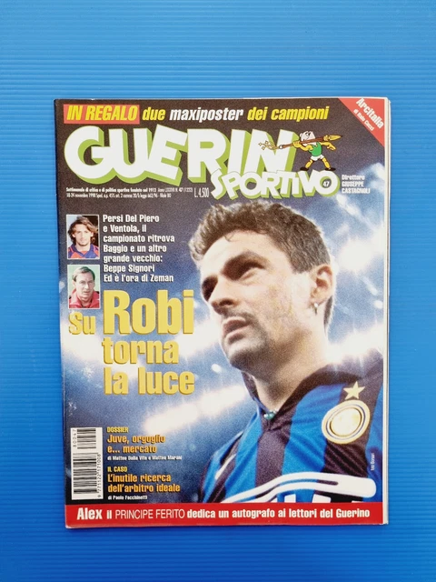 Revue Guerin Sportivo 47-1998 – Baggio, Del Piero, Zidane, Parma, Rangers (Bon état)