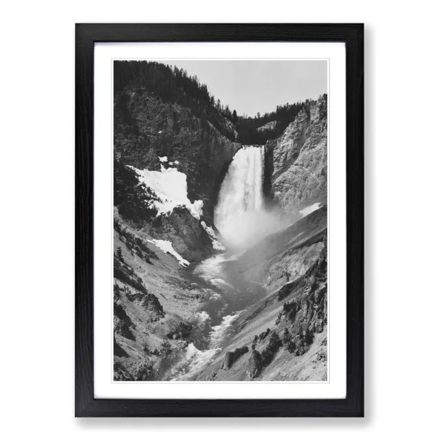 Ansel Adams Yellow Stone Falls Wall Art Print Framed Canvas Picture Poster Decor