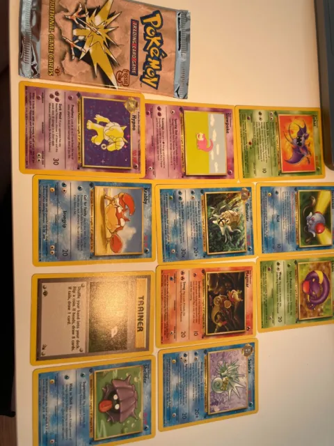 Pokemon Fossil 1st Edition Heavy Booster Pack Opened