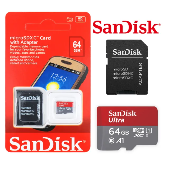 SanDisk Ultra 64GB Micro SD Card SDHC Class 10 GPS Phone Tablet Camera Memory