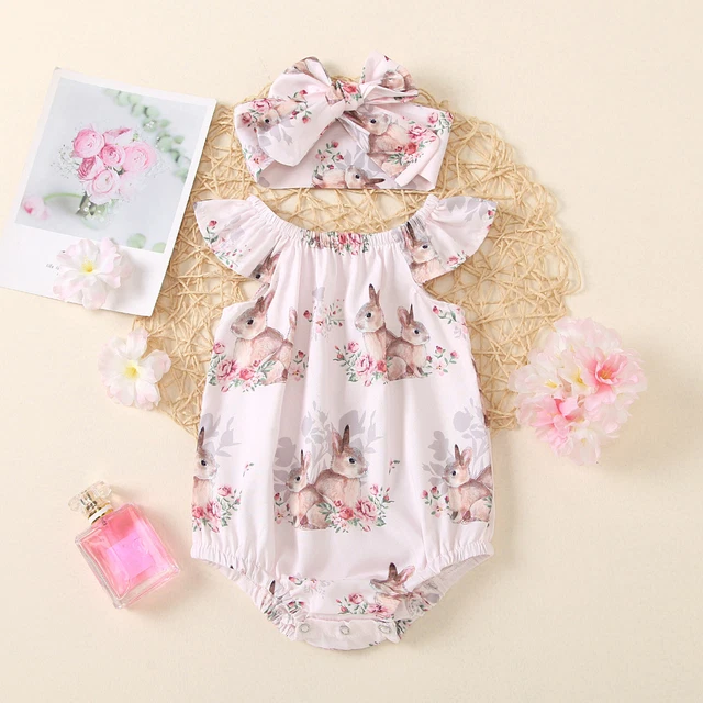 Klamotten Mädchen 2 Jahre Stirnbänder-Sets, Baby-Bodysuit, Ostern, Baby,