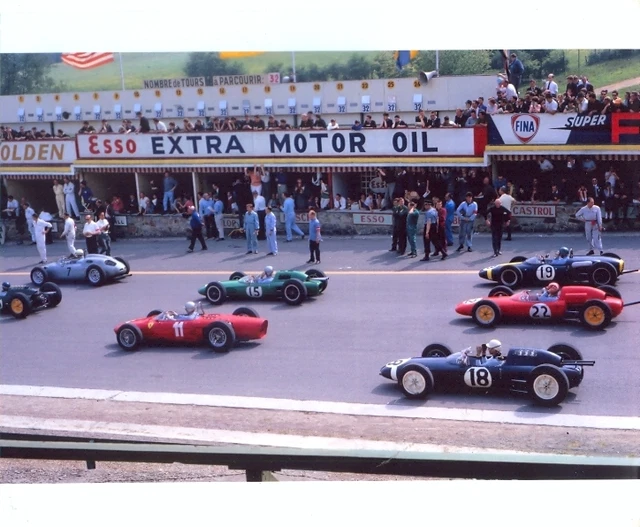FOTOGRAFIA 1962 BELGIAN GRAND PRIX SPA linea di partenza Ferrari
