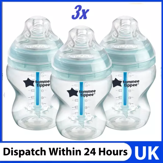 260 ml Advanced Anti-colic Bottle -Baby Feeding Essentials, Pack of 3-UK