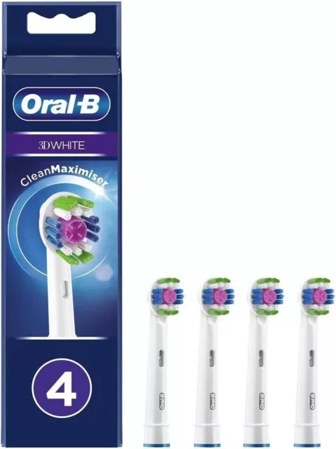 Braun Oral-B 3D White Electric Toothbrush Replacement Brush Heads White