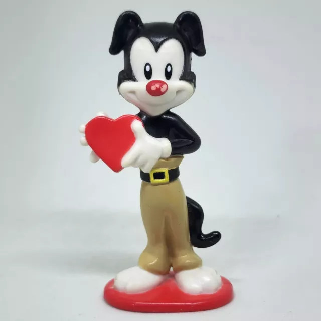 Vintage Animaniacs Yakko Valentines Day PVC Figure Ornament 1997 Elmers WB Heart