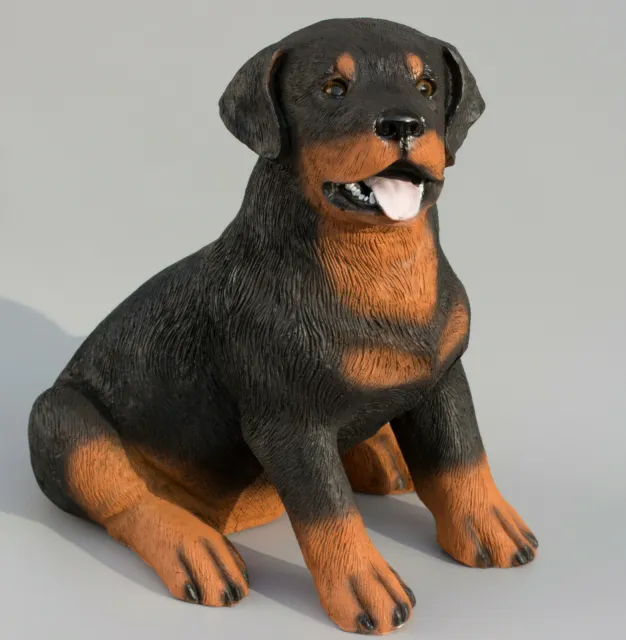 Urn For Dog Ashes Rottweiler Pet Cremation Statue Animal Memorial Sculpture Yard