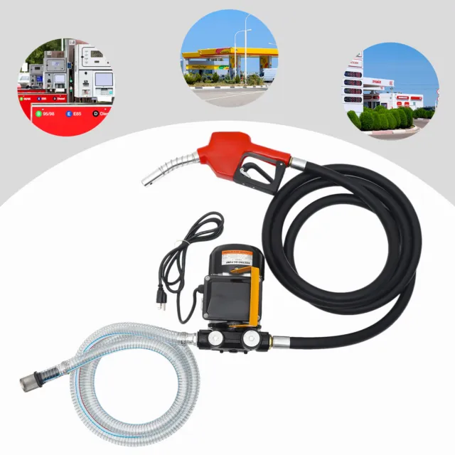 AC 16GPM Electric Diesel Oil Fuel Transfer Extractor Pump w/Nozzle Hose 110v