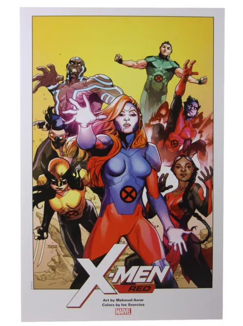 X-Men Red Variant Limited Edition Print by artist Mahmud Asrar Marvel Comics