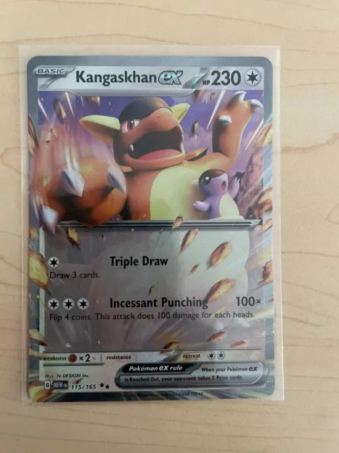 Kangaskhan ex - 115/165 151 Double Rare - Pokemon Card - NM