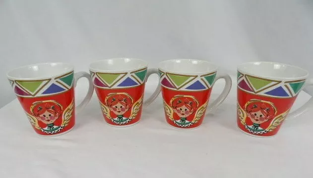 Sakura Happy Angels by Bob Mackie Set of 4 Coffee Mugs