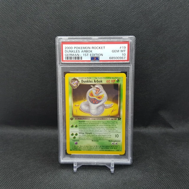 Pokémon 1. Edition Team Rocket - Dunkles Arbok - Deutsch - PSA 10 - Gem Mint