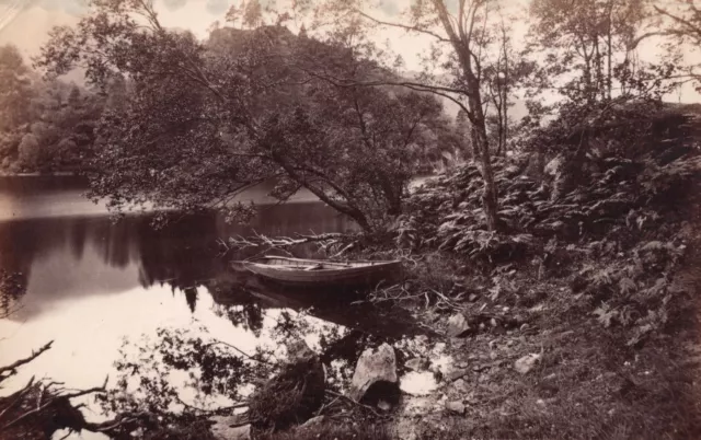 Scotland Loch Katrine side Boat old James Valentine Photo 1880