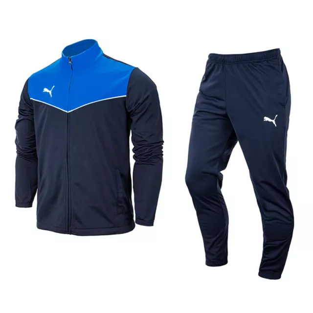 Puma Individual Rise Track Suit Men's Sports Casual Navy Asia Fit NWT 65753402