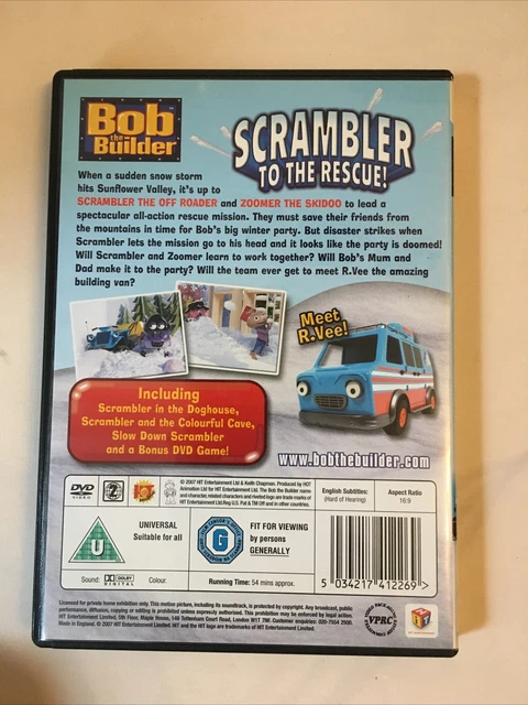 Scrambler Rescue BOB THE BUILDER - Scrambler to the Rescue! DVD Children (2007 ...