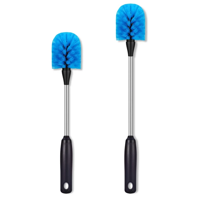 Stainless Steel Bottle Brush 2 Pack Long Handle Water Bottle Scrubbing Brush