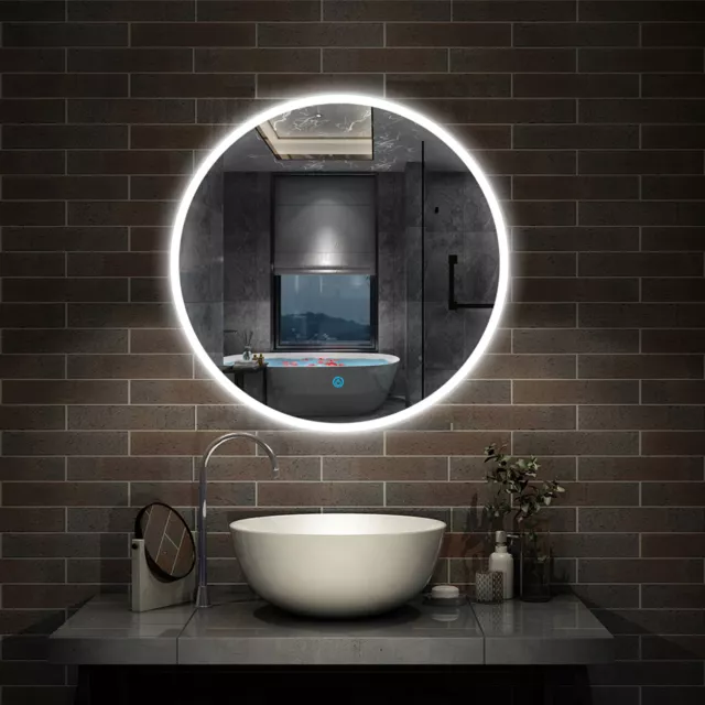 Illuminated Bathroom LED Mirror with Touch Control Sensor,Demister and Lights 2