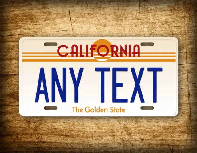 VINTAGE CALIFORNIA Custom License Plate 1980s Retro "Any Text" Personalized Tag