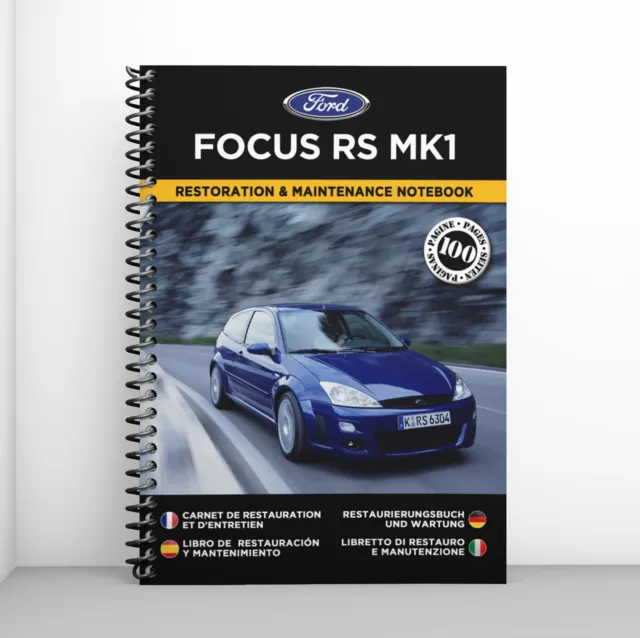 FORD FOCUS RS MK1: Restaurierungsbuch & Wartung - KOSTENLOS VERSAND