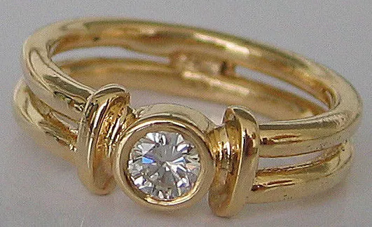 Brillant Ring aus 585 14kt Gold mit Diamant Solitär 0.25 Viertelkaräter ♦️5793