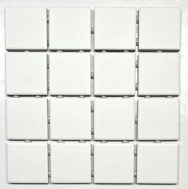 2x2 Essential White Matte Subway Ceramic Tile Kitchen Backsplash (8x8 sheet)