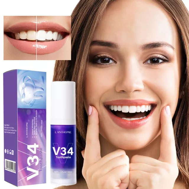 Dentifrice Blanchissant Les Dents Violet V34 Correcteur De Couleur R