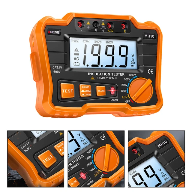 Misuratore digitale Megohm tester elettronico continuità isolamento megohmmetro