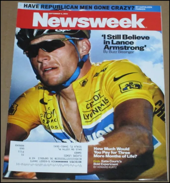 9/3/2012 Newsweek Magazine Lance Armstrong Orhan Pamuk Katie Couric Romney GOP