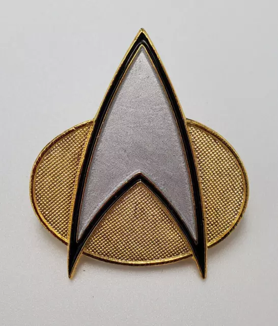 DELIXE  1990 Star Trek: Next Gen "Communicator Logo" Cloisonne Pin 1.5"